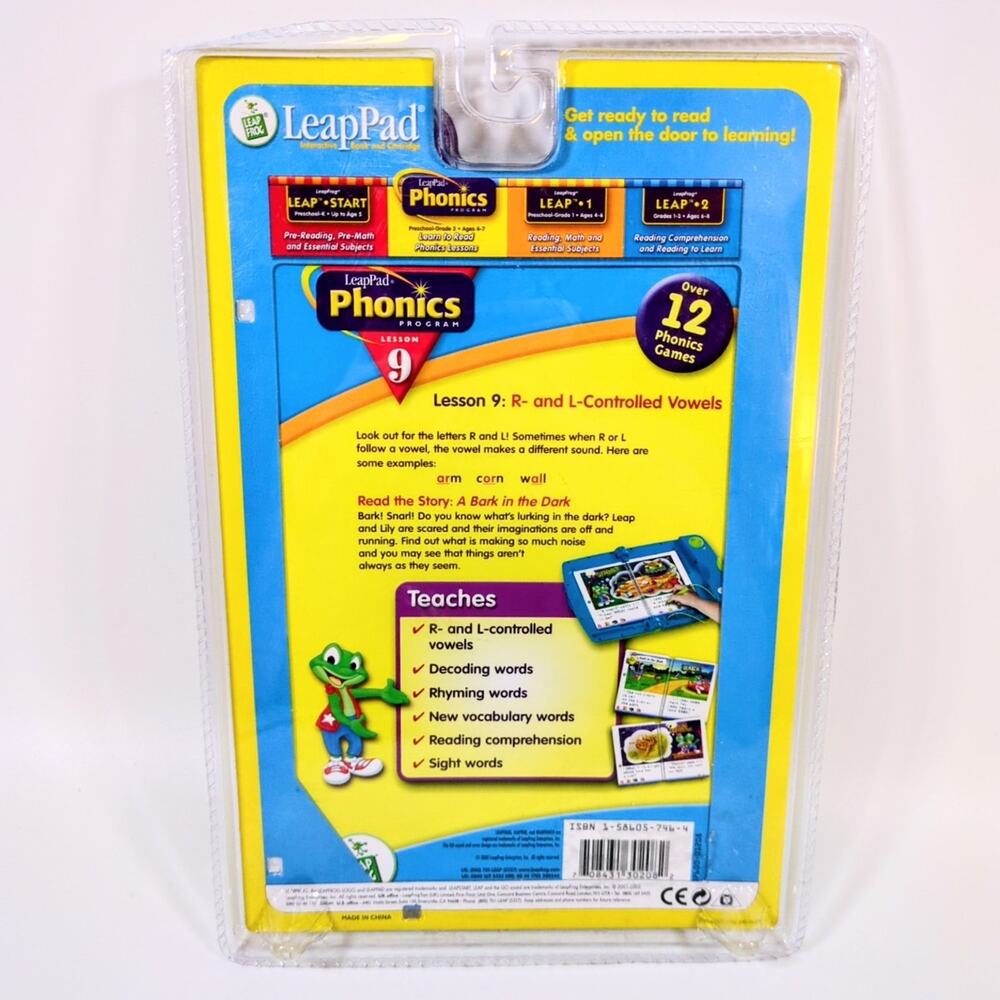 LeapPad Phonics Program Lesson 9 R- & L-Controlled Vowels Game Book Cartridge - Picture 2 of 3